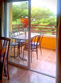 Terrace of an apartment. Prices rental holiday apartments, Costa Blanca, Spain